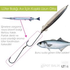 Evostar Kaşıklı Zargana Yemli Uzun Olta Lüfer Takımı LT16 Siyah - 2/0