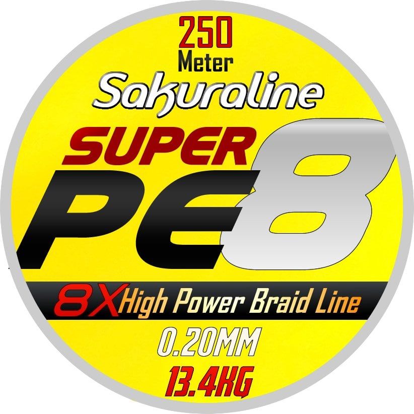 Sakura Super PE Braided 8Kat Örgü İp Misina 250m UHMW