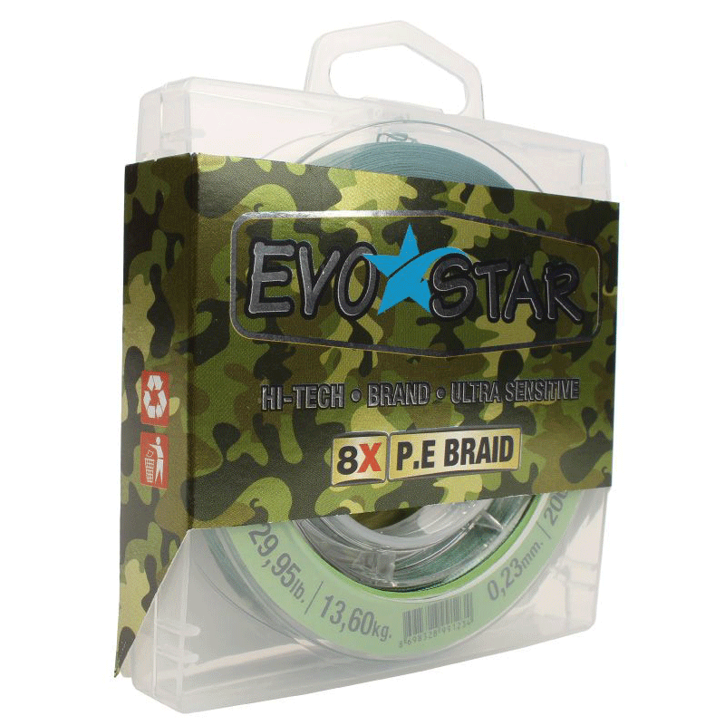 EVOSTAR 8 Kat Örgü PE İp Misina 150m (0.30-0.35mm Arası) Yeşil - 0.35mm