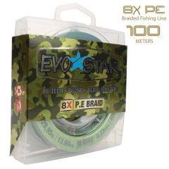 EVOSTAR 8 Kat Örgü PE İp Misina 100m (0.37-0.40mm arası) Yeşil - 0.37mm