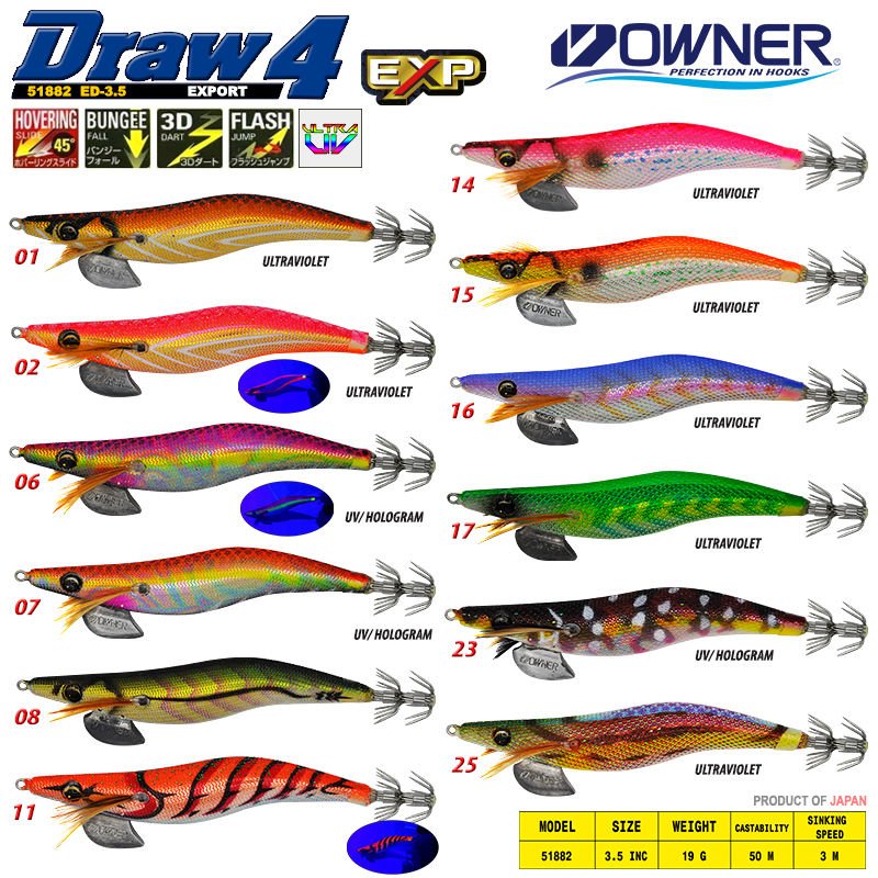 Owner 51882 DRAW SQUID ED-3,5 Kalamar