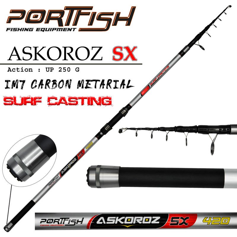 Portfish Askoroz SX Surf Carbon Kamışı 100-250 gr 420 CM