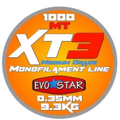 EVOSTAR XT3 Monofilament Olta Misinası 1000m