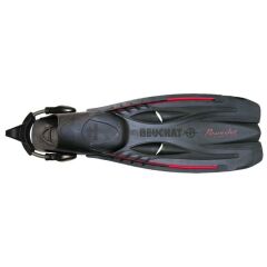 BEUCHAT Palet Açık POWERJET, Çelik Yaylı Kayış ile Siyah