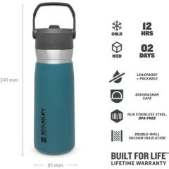 Stanley GO Iceflow Pipetli Paslanmaz Çelik Soğuk Su Termosu 0.65 LT