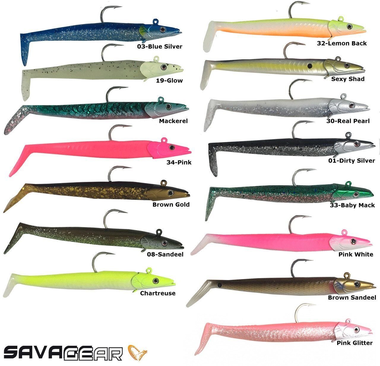Savage gear Sandeel 12.5 cm 23 gr 2+1 Adet Sahte Balık