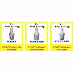 KRAKEN BC Adaptör AD23, Power Mares, Inflator hortumu için kolay bağlantı adaptörü 1/4'' NPT Dişi